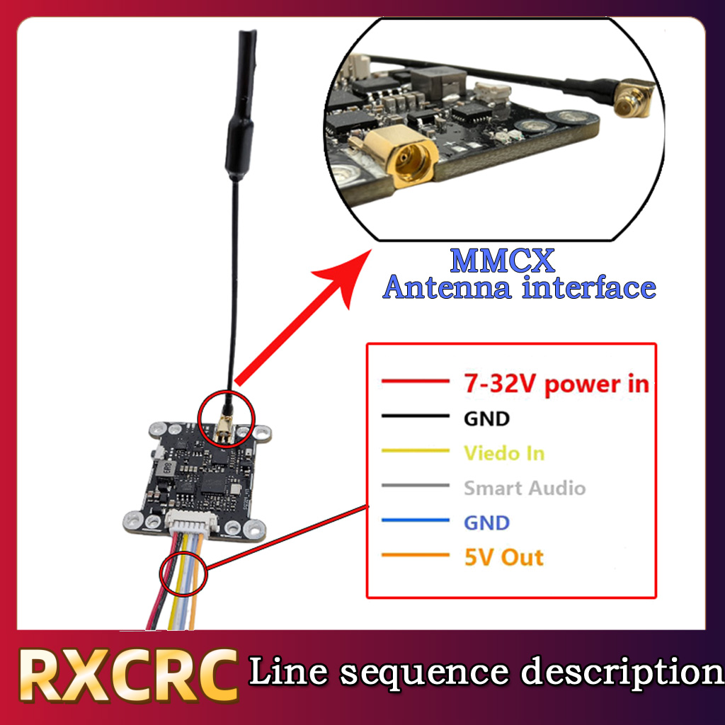 โมดูล RXCRC 5.8G 48CH 1.6W VTX - Fpv Drone Frame บทวิจารณ์และราคา